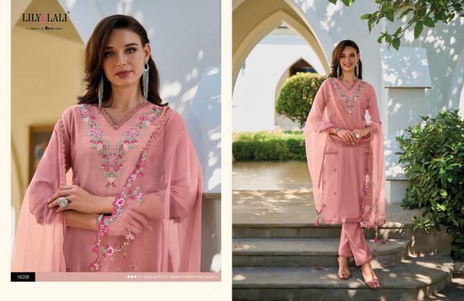 Aarya By Lily And Lali 16201 To 16206 Silk Embroidery Readymade Suits Wholesale Online
